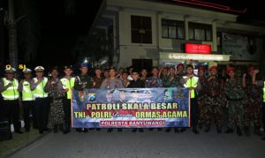 Before Christmas and New Year, Large-Scale Patrol Held in Banyuwangi