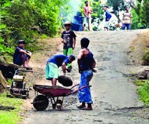 Dana Swasembada, Warga Papring Terus Bangun Jalan