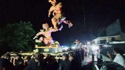 Puncak Nyepi, Umat Hindu Banyuwangi Gelar Ritual Tawur Kesanga