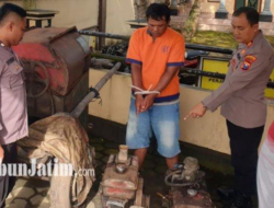 Pria di Banyuwangi Curi Mesin Penggiling Padi, Kepergok Anak Korban Langsung Kabur, Berujung Bui