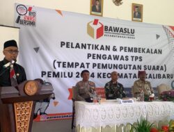 Resmi Dilantik, PTPS Se-Kecamatan Kalibaru Jadi Ujung Tombak Pengawasan