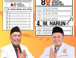 PKS Collaboration for Young Legislative Candidates M. Harun with legislative candidate Matang H. Sami Saleh