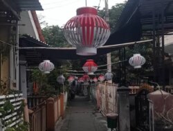 Meriahkan Agustusan, Gang Kampung di Rogojampi Berhias Lampion Paralon