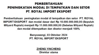 pemberitahuan-peningkatan-modal-di-tempatkan-dan-setor-pt.-royal-import-eksport