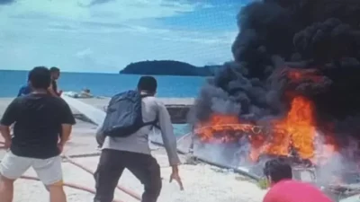 kapal-speedboat-yang-ditumpangi-cagub-maluku-utara-meledak-dan-terbakar,-benny-laos-meninggal-dunia